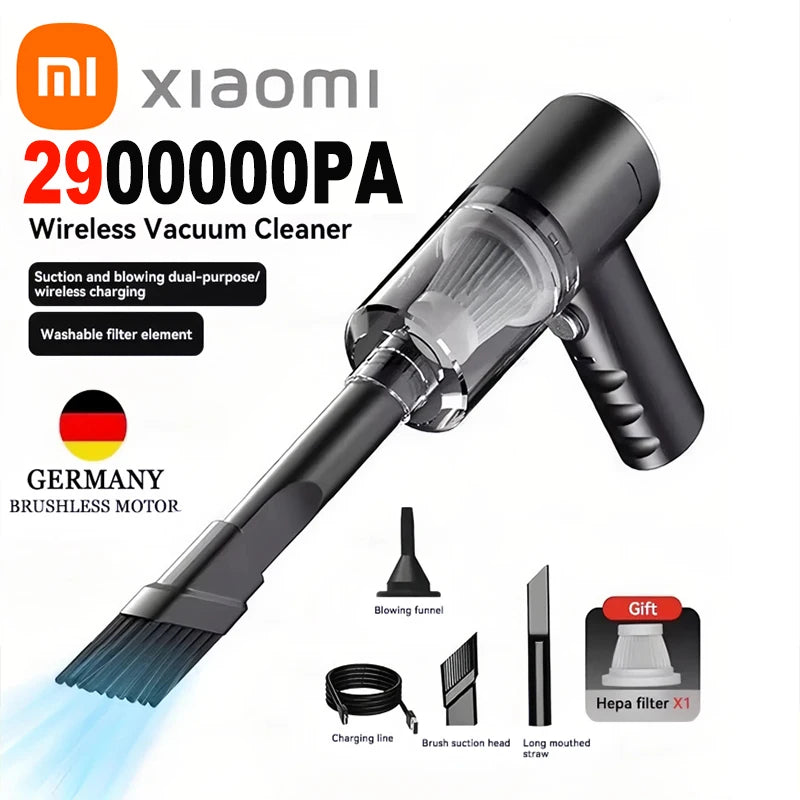 Xiaomi-aspiradora de coche 2900000 PA, potente máquina de limpieza 4 en 1, aspiradora portátil de succión inalámbrica para vehículo